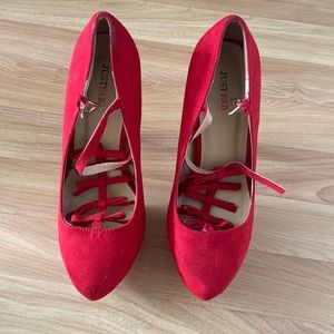 Red Fancy Pumps